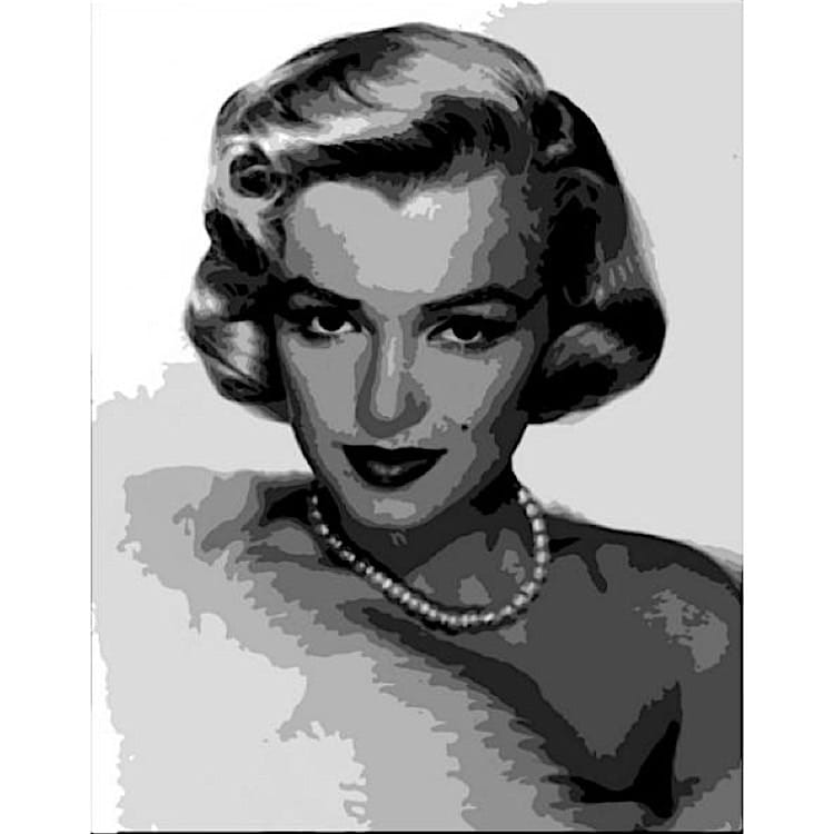 Schilderij Marilyn Monroe White foto 1