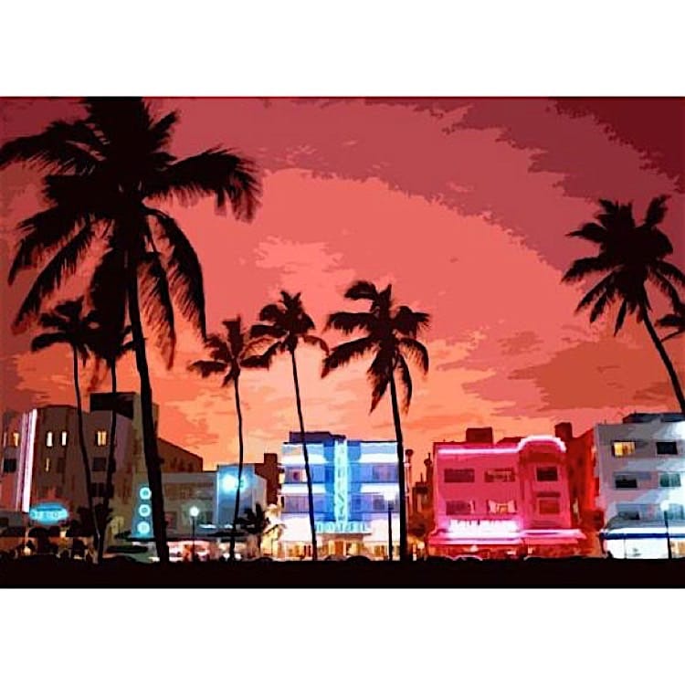 Pop art schilderij van Miami - Kopen foto 1