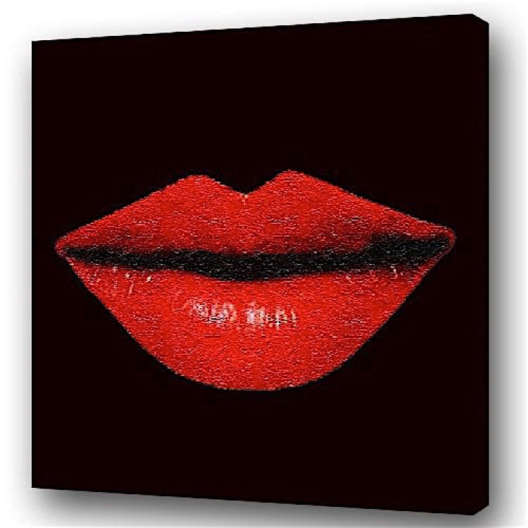 Olieverf schilderij Red Lips foto 1