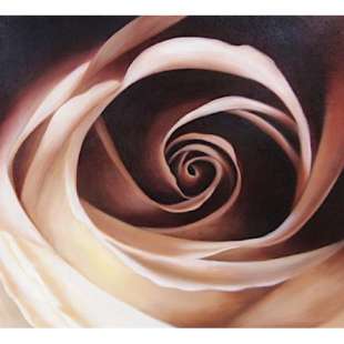 Olieverf schilderij de roos in bloei foto 2