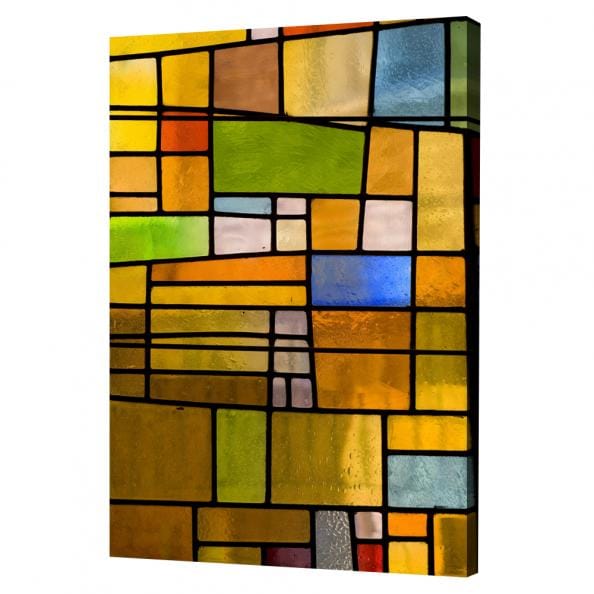 katoen naam mini Schilderij Kleurrijke rechthoeken | Kunst voor in huis