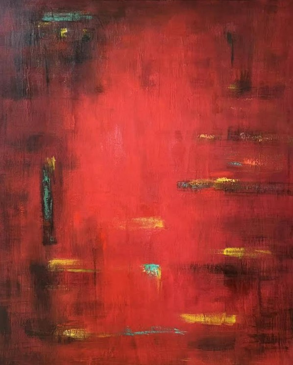 Schilderij modern rood abstract - Te Koop | Kunst voor in huis