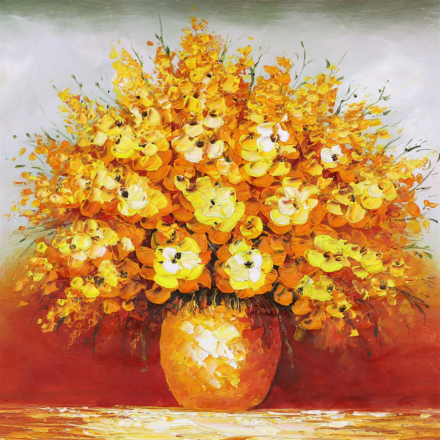 hoofdonderwijzer struik Accountant Olieverf schilderij Bloemen pot - kopen | Kunst voor in huis