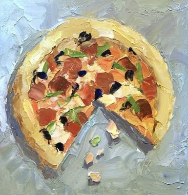 Pizza schilderij foto 1