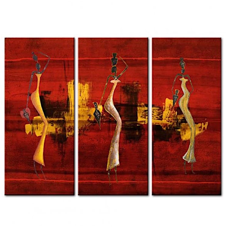 Schilderij dansende Touareg vrouwen - Kopen foto 1