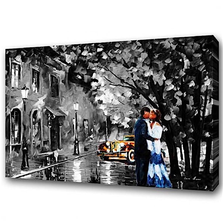 Schilderij kussende man en vrouw foto 1