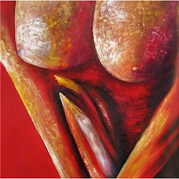 Schilderij de stille tepel - handgeschilderd foto 1