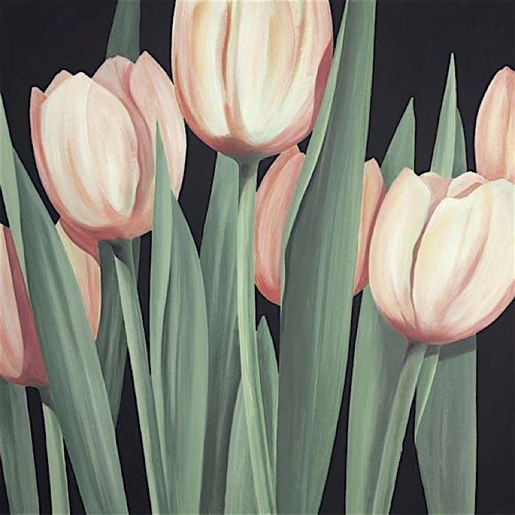 Schilderij Lange Tulpen foto 1