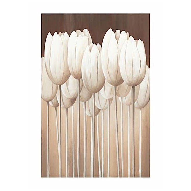 Schilderij mooie witte tulpen foto 1