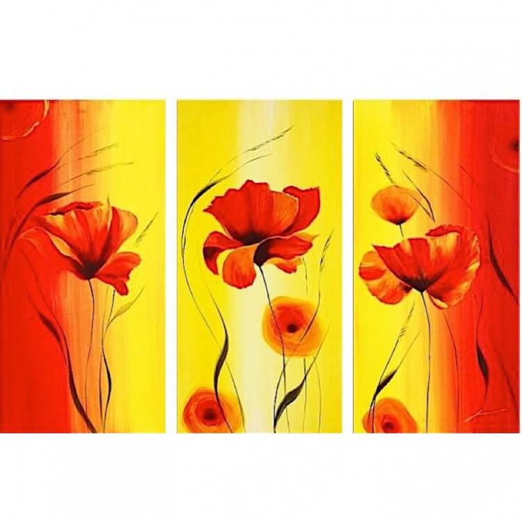 Schilderij bloemen fantasie foto 2