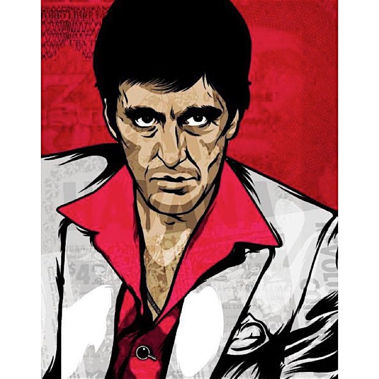 Schilderij Scarface Pop-art foto 1