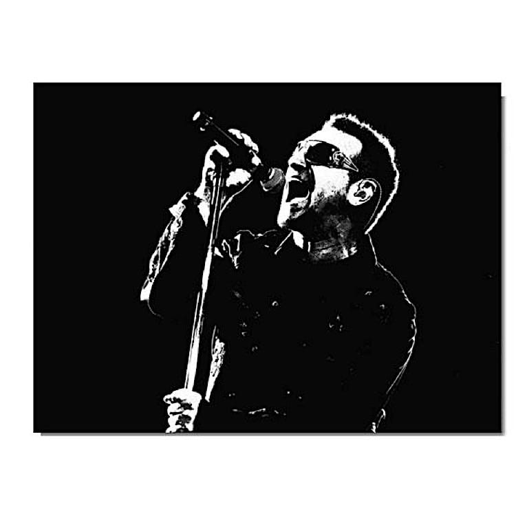 Olieverfschilderij Bono Live foto 1