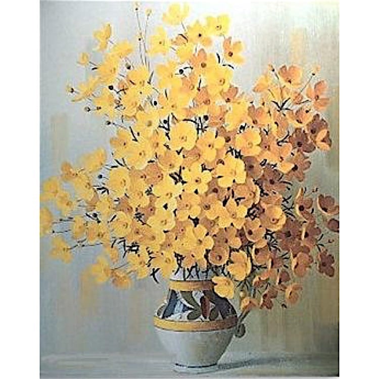 Bloemen Schilderij gele bloempjes - Kopen foto 1