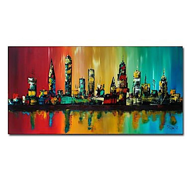 Schilderij de stad in kleur - Kopen foto 1