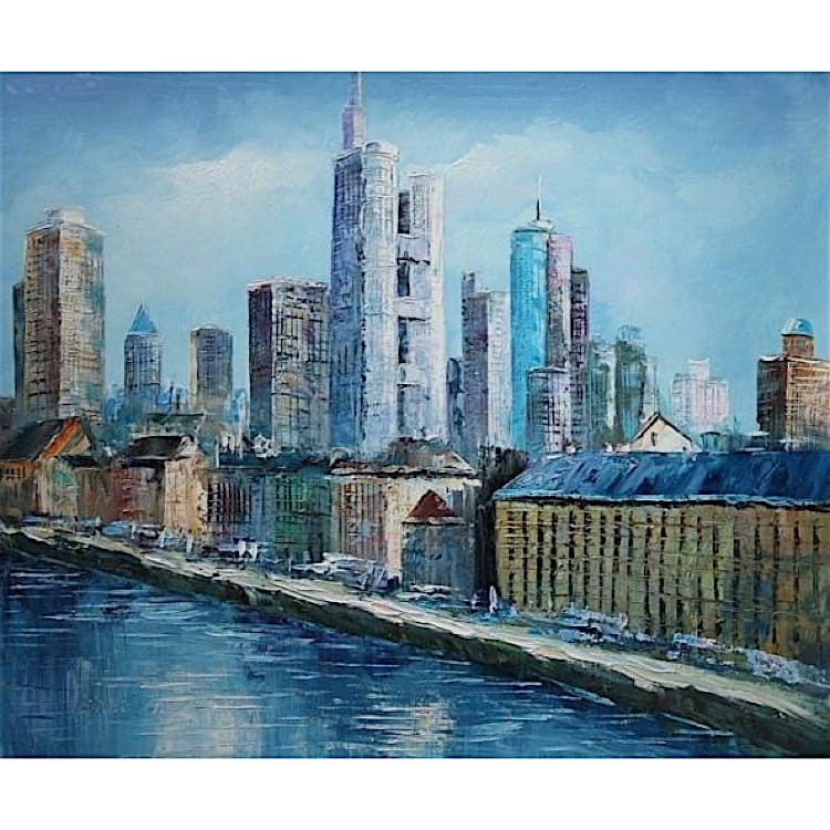 Schilderij de City foto 1