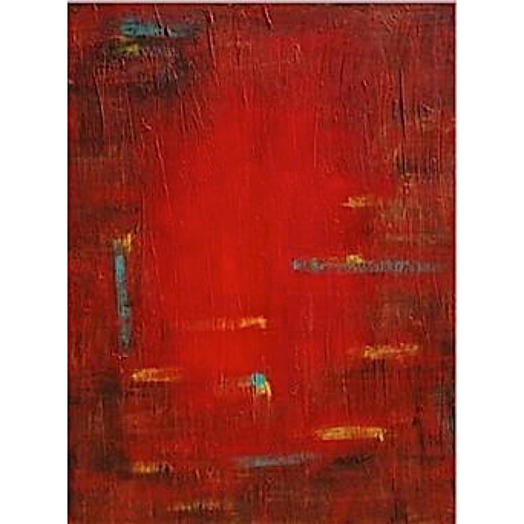 Schilderij modern rood abstract - Te Koop foto 1