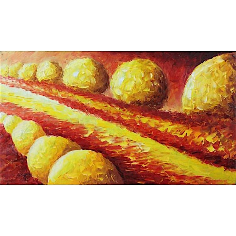 Olieverf schilderij de weg foto 1