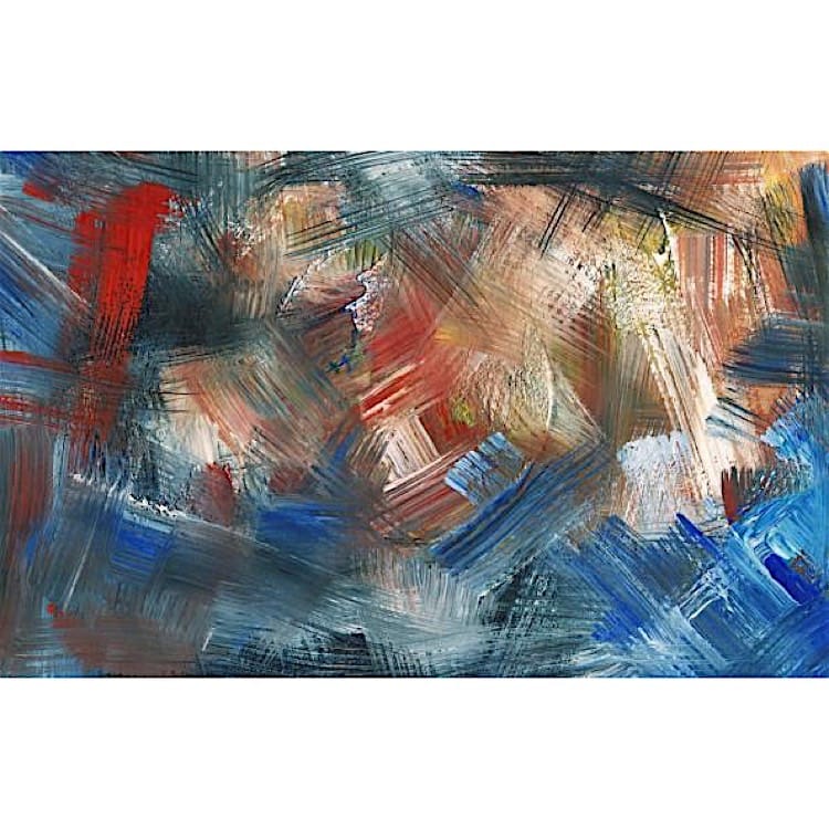 Abstract modern schilderij de kwast - Kopen foto 1