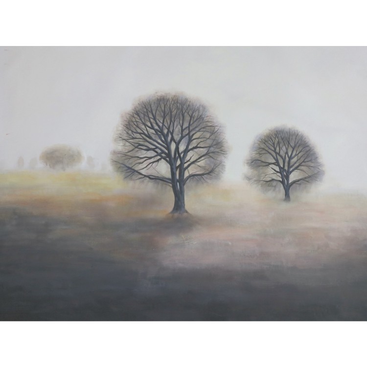 Landschap schilderij de mist - Kopen foto 2