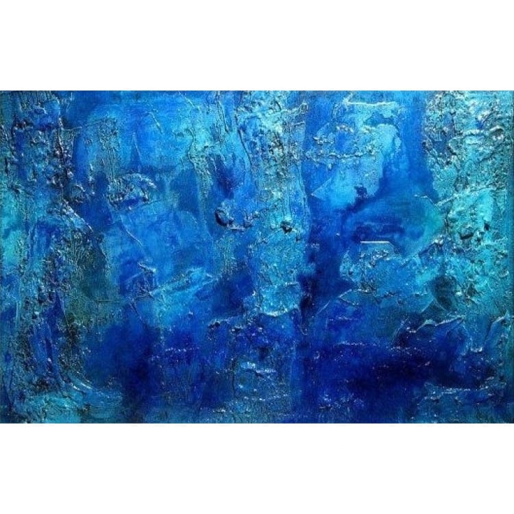 Abstract Schilderij Aruba Blauw - Kopen foto 1