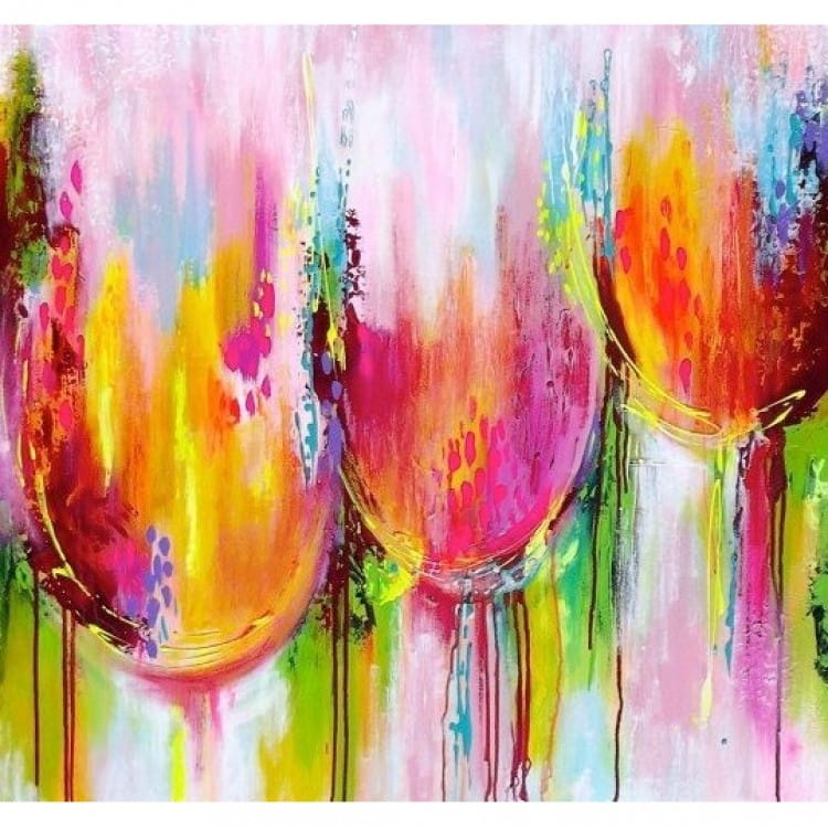 Idioot voordelig Boren Bloemen Schilderij Gekleurde Tulpen - Kopen | Kunst voor in huis