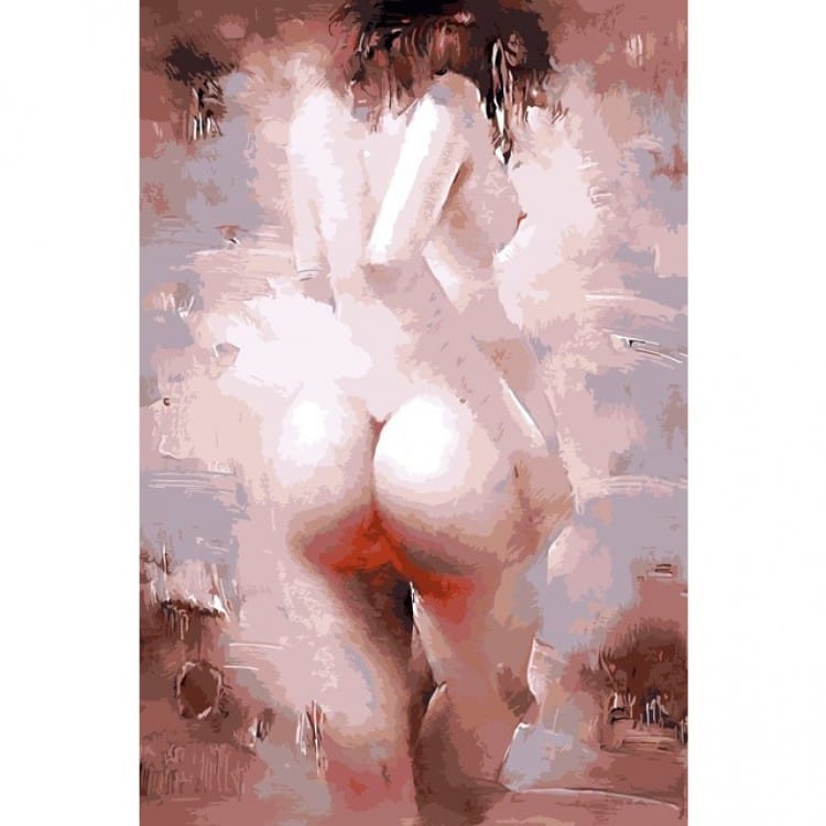Figuratief schilderij Ronde billen - Kopen foto 1