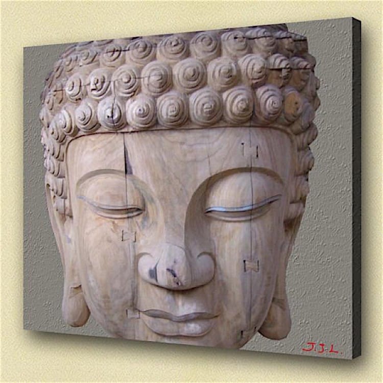 Olieverf schilderij Boeddha Krung foto 1