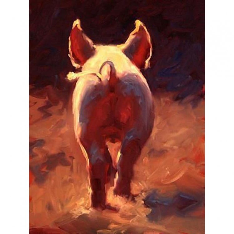Schilderij van varkentje Pigs Ass - Kopen foto 1