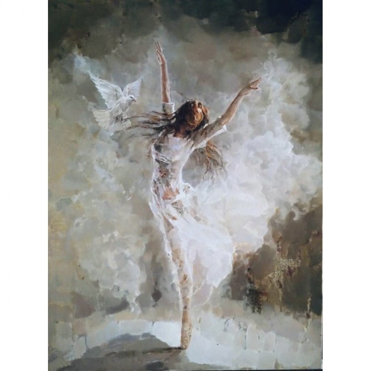 Schilderij ballet meisje foto 1