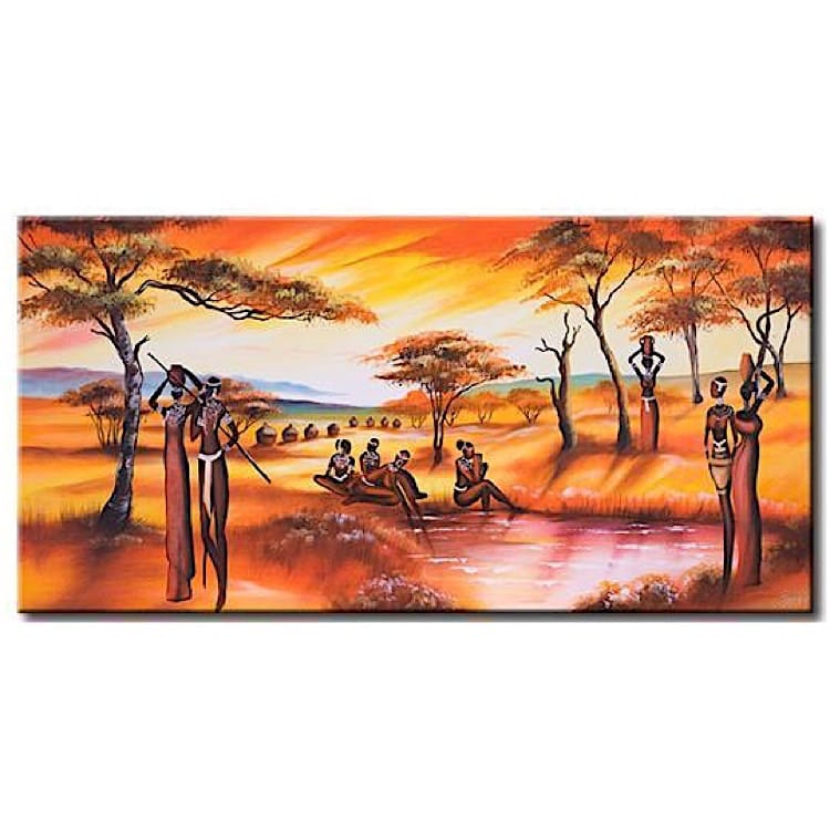 Olieverf schilderij Afrikaans Landschap foto 1