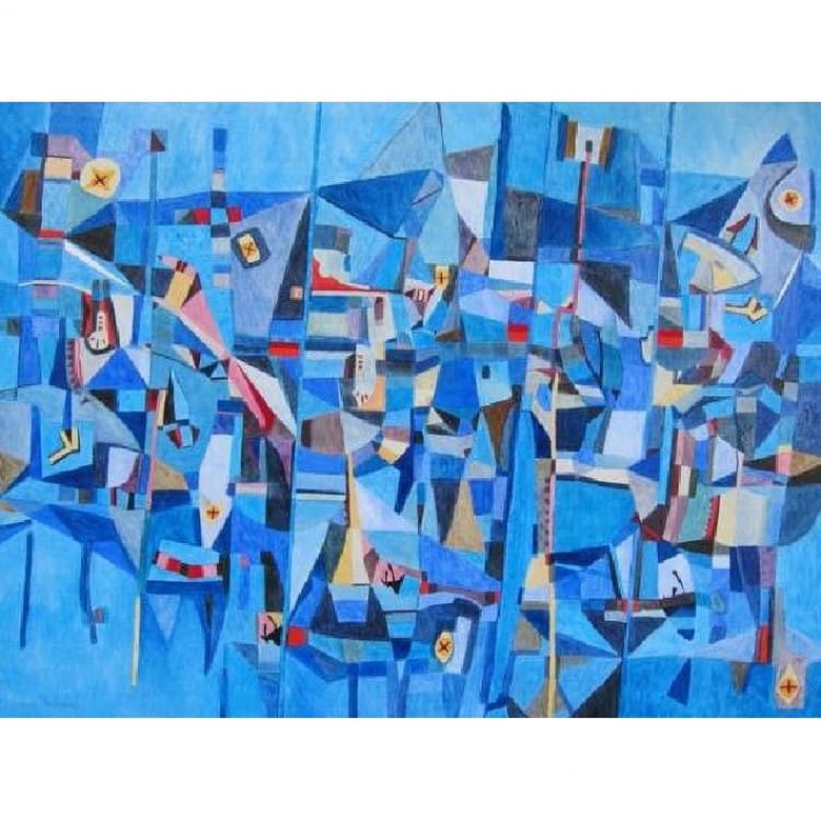 Modern Abstract Schilderij Bahia - | Kunst in