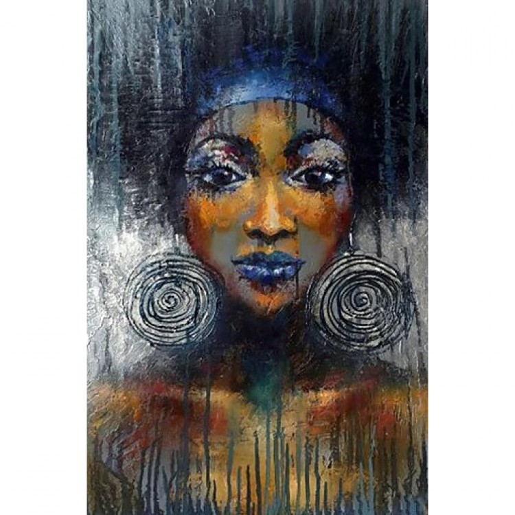 Afrikaans schilderij met vrouw - Kopen foto 1