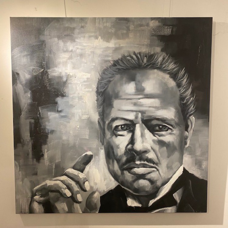 Uitverkoop Godfather Don Corleone zwart wit foto 2