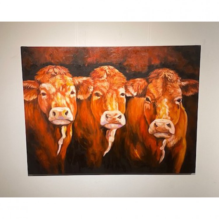 uitverkoop 3 bruine koeien foto 1