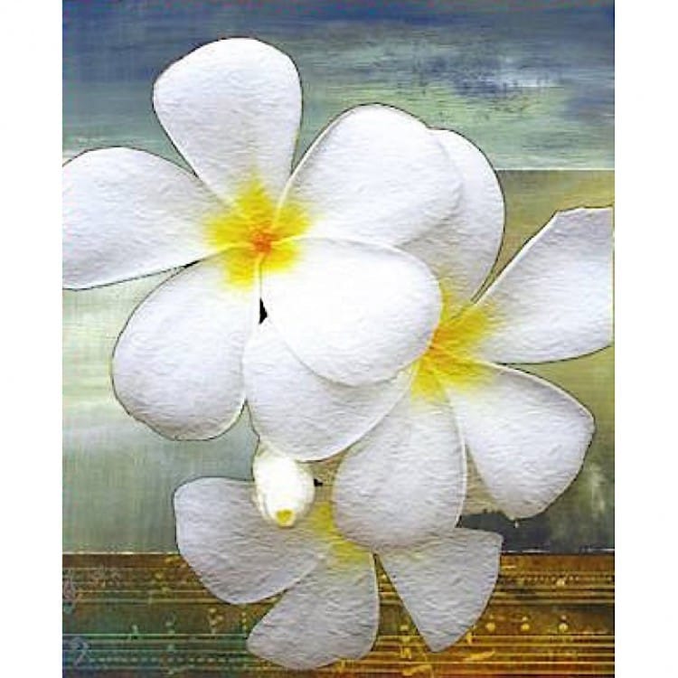 Bloemen schilderij Witte beker - Kopen foto 3