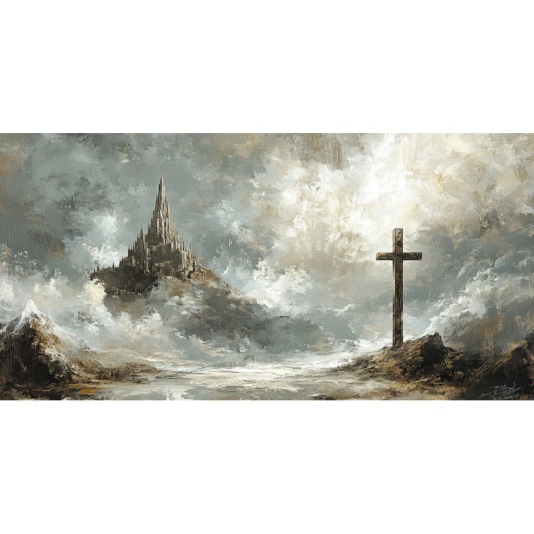Olieverfschilderij De Hemelpoort – Spirituele kunst op doek foto 1
