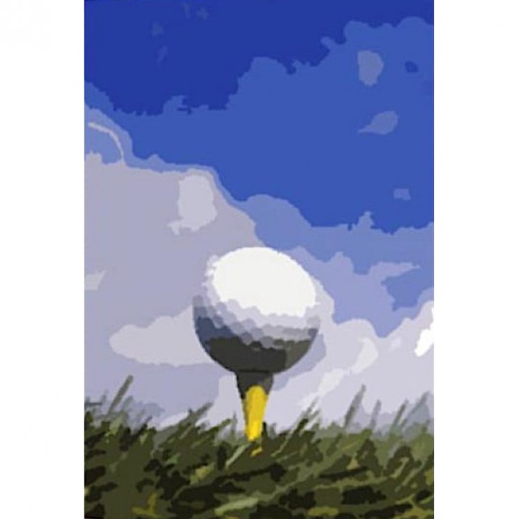 Olieverf schilderij Golf Bal foto 2