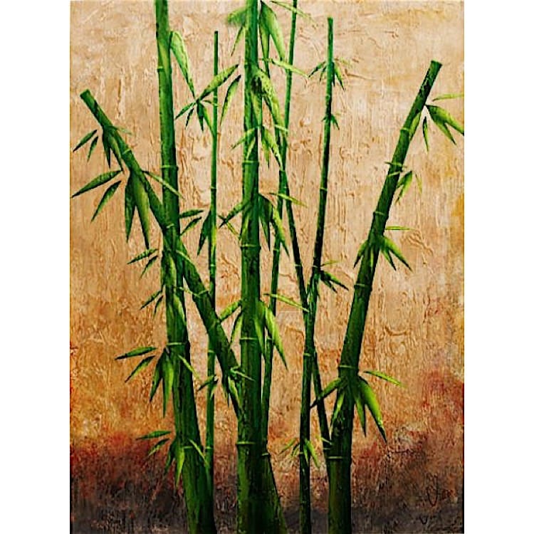 Olieverf schilderij Bamboe foto 1