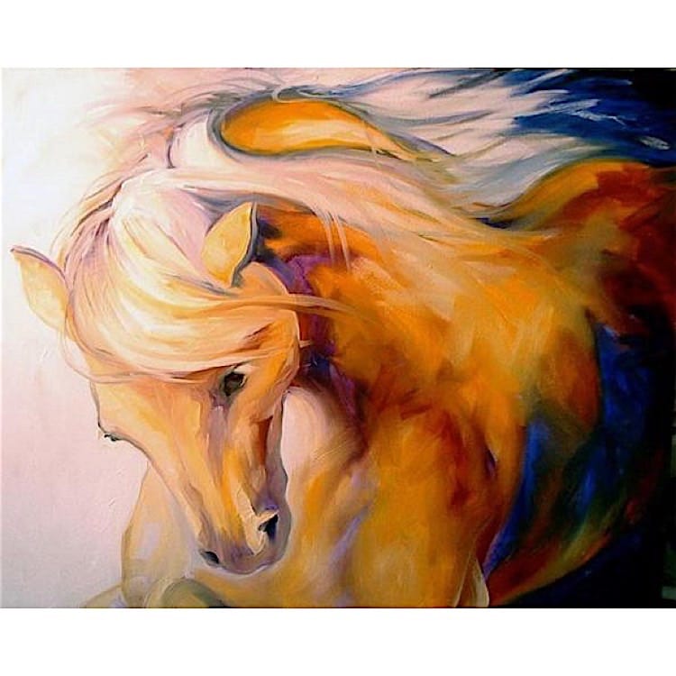 Luxe Polijsten Dor Schilderij van Paard Portret - Kopen | Kunst voor in huis