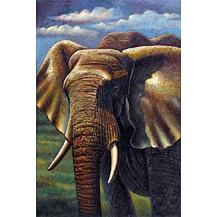 Dieren schilderij Grote Olifant - Kopen foto 1