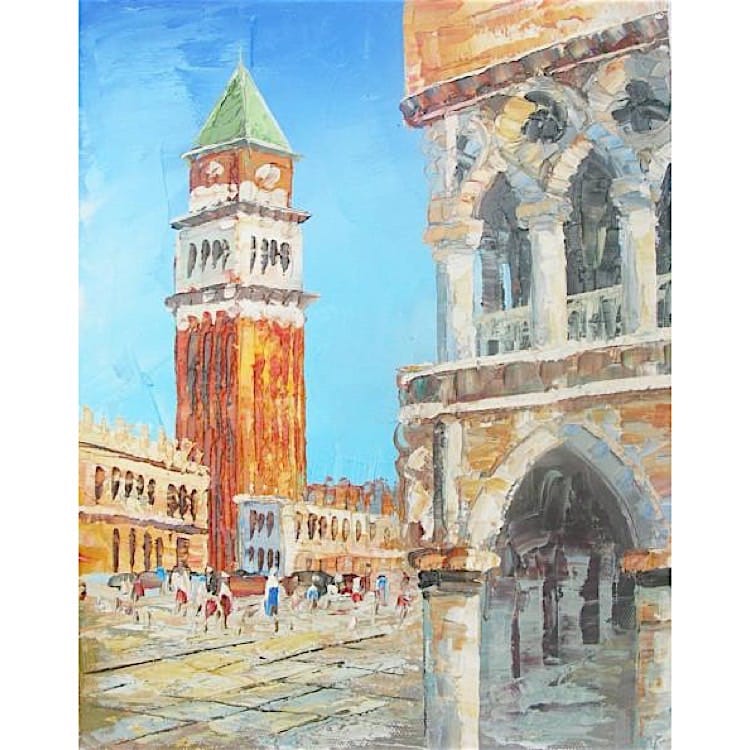 Olieverf schilderij San Marco foto 1