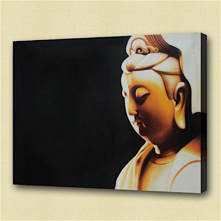 Olieverf schilderij Boeddha Gu foto 1