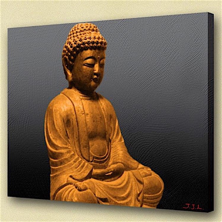 Olieverf schilderij Boeddha Chandung foto 1