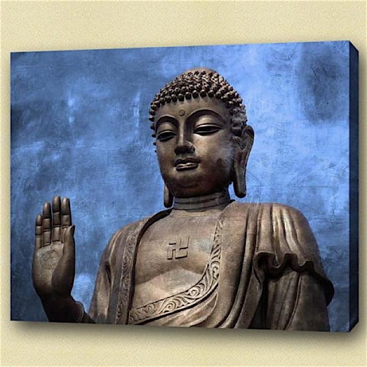 Olieverf schilderij Boeddha Tot foto 1