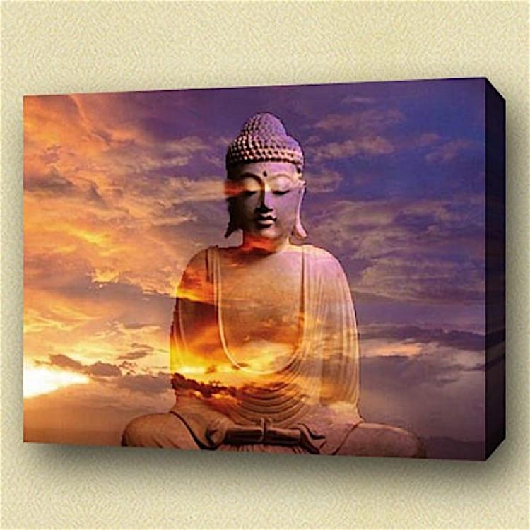 Olieverf schilderij Boeddha Tourai foto 1