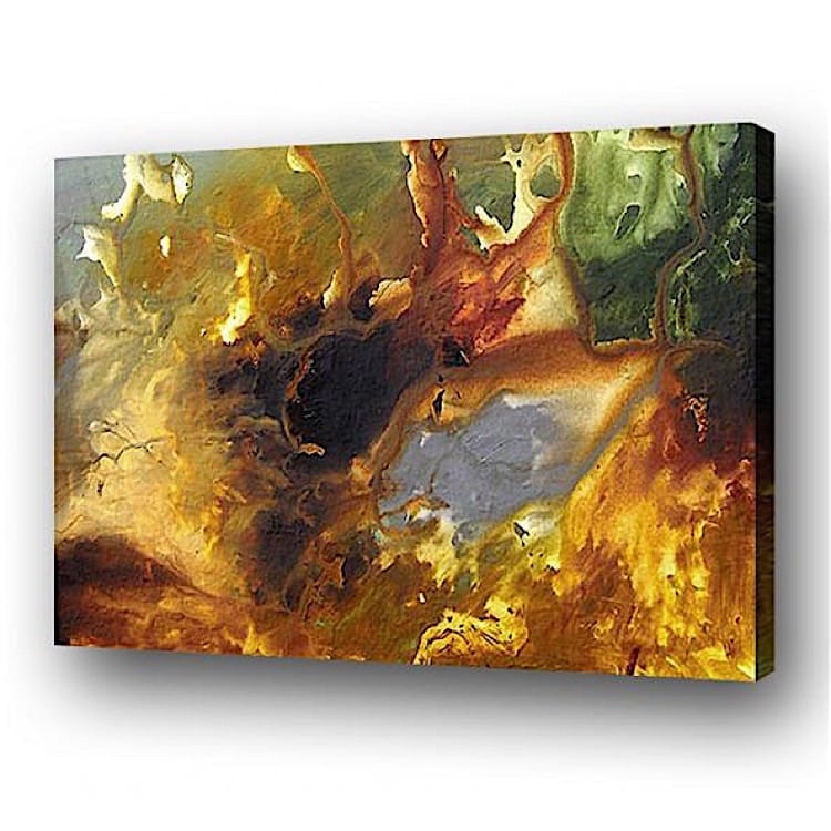 Abstract Olieverf schilderij de Nevel foto 1