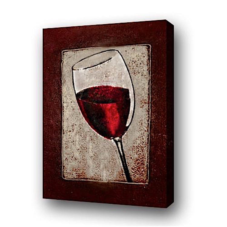 Olieverfschilderij Rode Wijn foto 1