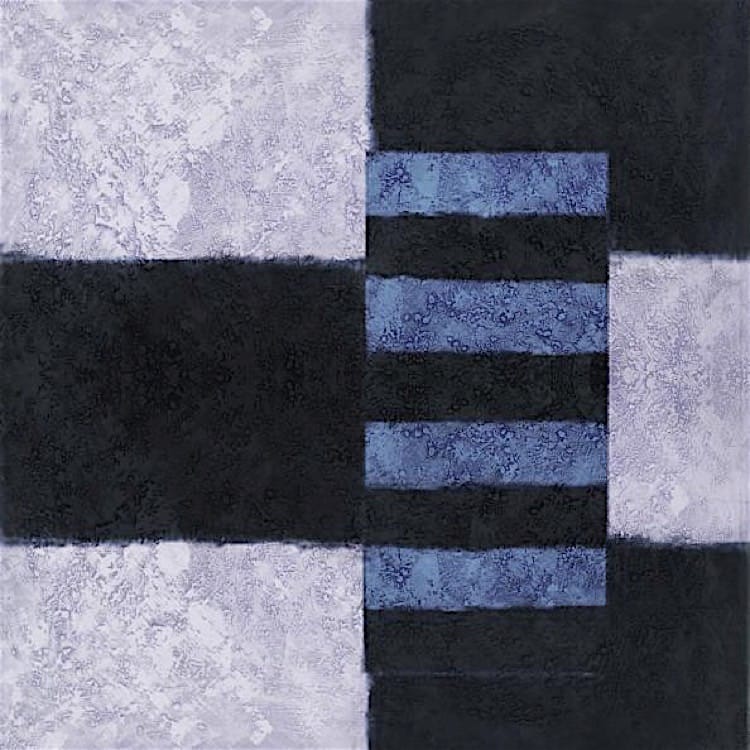 Olieverf schilderij Grijs Cygnus foto 1