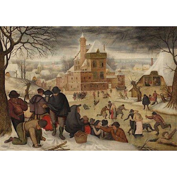 Landschap Olieverf schilderij Winterlandschap Kunst voor in huis