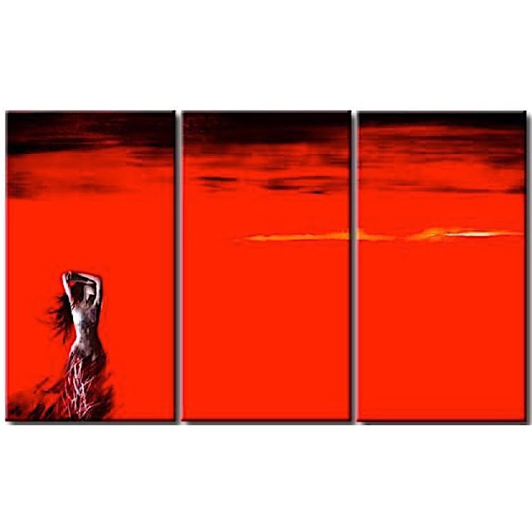Muurdecoratie Olieverf schilderij Liefdes Rood foto 1